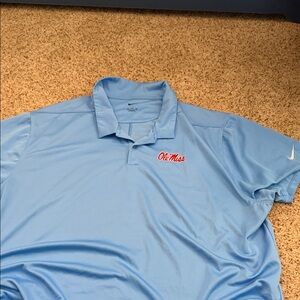 Nike Men's Light Blue Ole Miss Polo Shirt